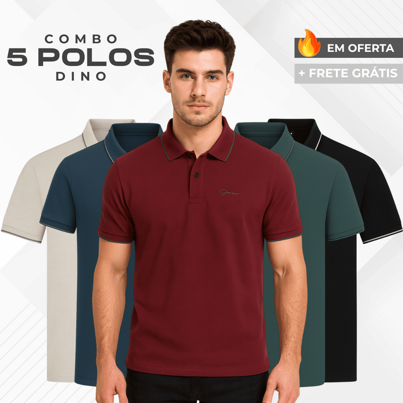 |Combo 5| - Camisas Polo Dino: