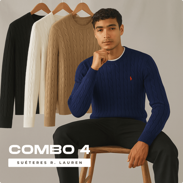 Combo 4 - Suéteres Ralph L. em Tecido Premium